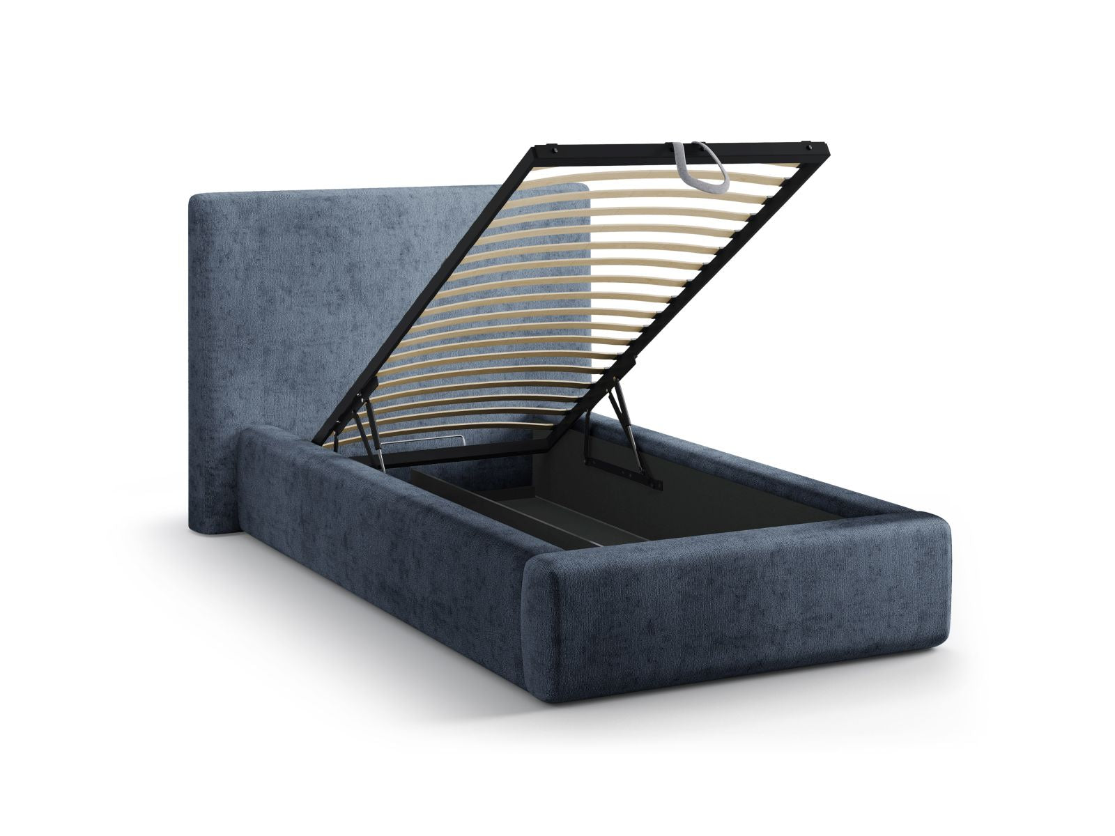 Asti Storage Bed with Headboard (90x200) - Chenille - Chenille - Gallery image 1