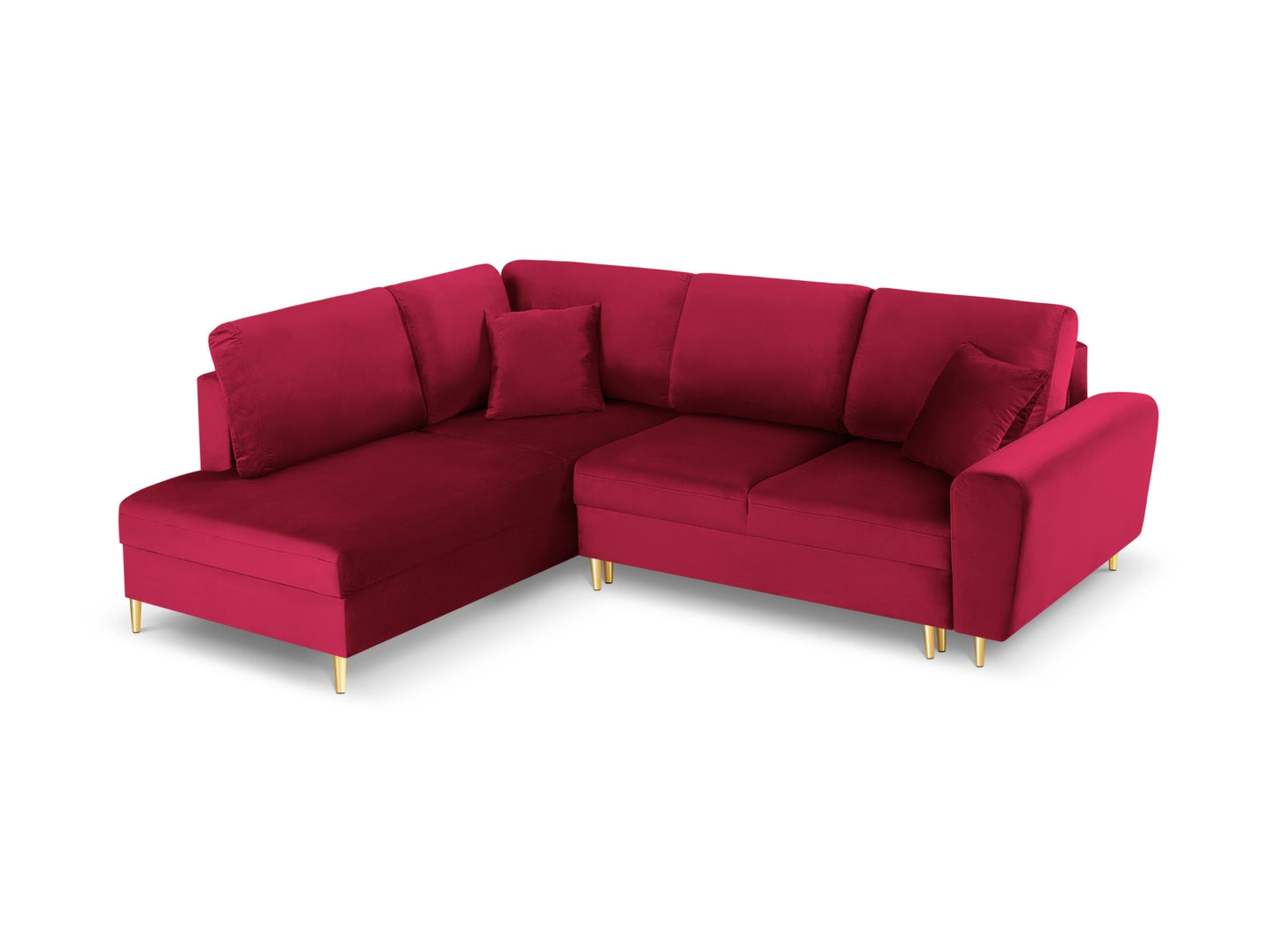 Kyoto Corner Sofa With Bed Function And Box (5 Seats, 243x194x88) - Left/Right - Riviera Velvet