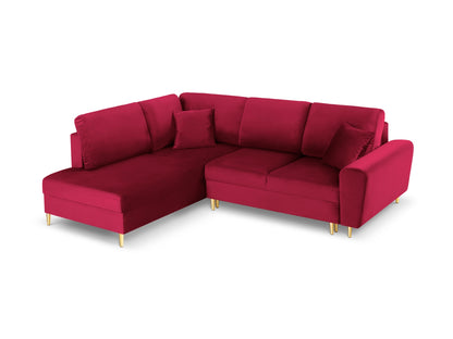 Kyoto Corner Sofa With Bed Function And Box (5 Seats, 243x194x88) - Left/Right - Riviera Velvet