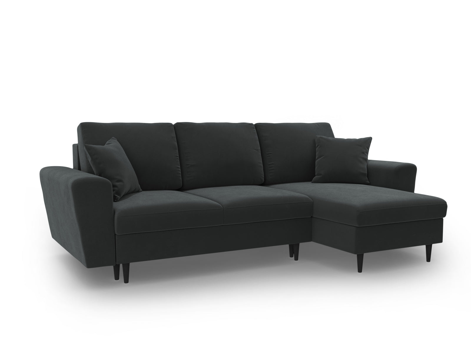 Kyoto Corner Sofa With Bed Function And Box (4 Seats, 241x145x88) - Riviera Velvet - Gallery image 4