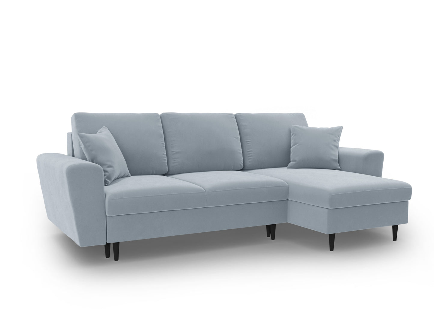 Kyoto Corner Sofa With Bed Function And Box (4 Seats, 241x145x88) - Riviera Velvet - Gallery image 6