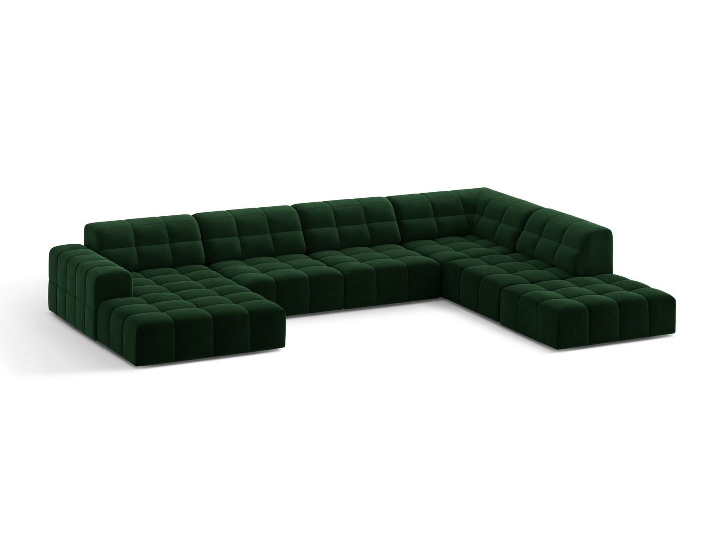Chicago Panoramic Corner Sofa (7 Seats, 375x263x78) - Bluvel Velvet - Gallery image 4