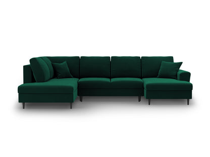 Kyoto Panoramic Corner Sofa With Bed Function And Box (7 Seats, 313x194x88) - Left/Right - Riviera Velvet