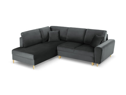 Kyoto Corner Sofa With Bed Function And Box (5 Seats, 243x194x88) - Left/Right - Riviera Velvet