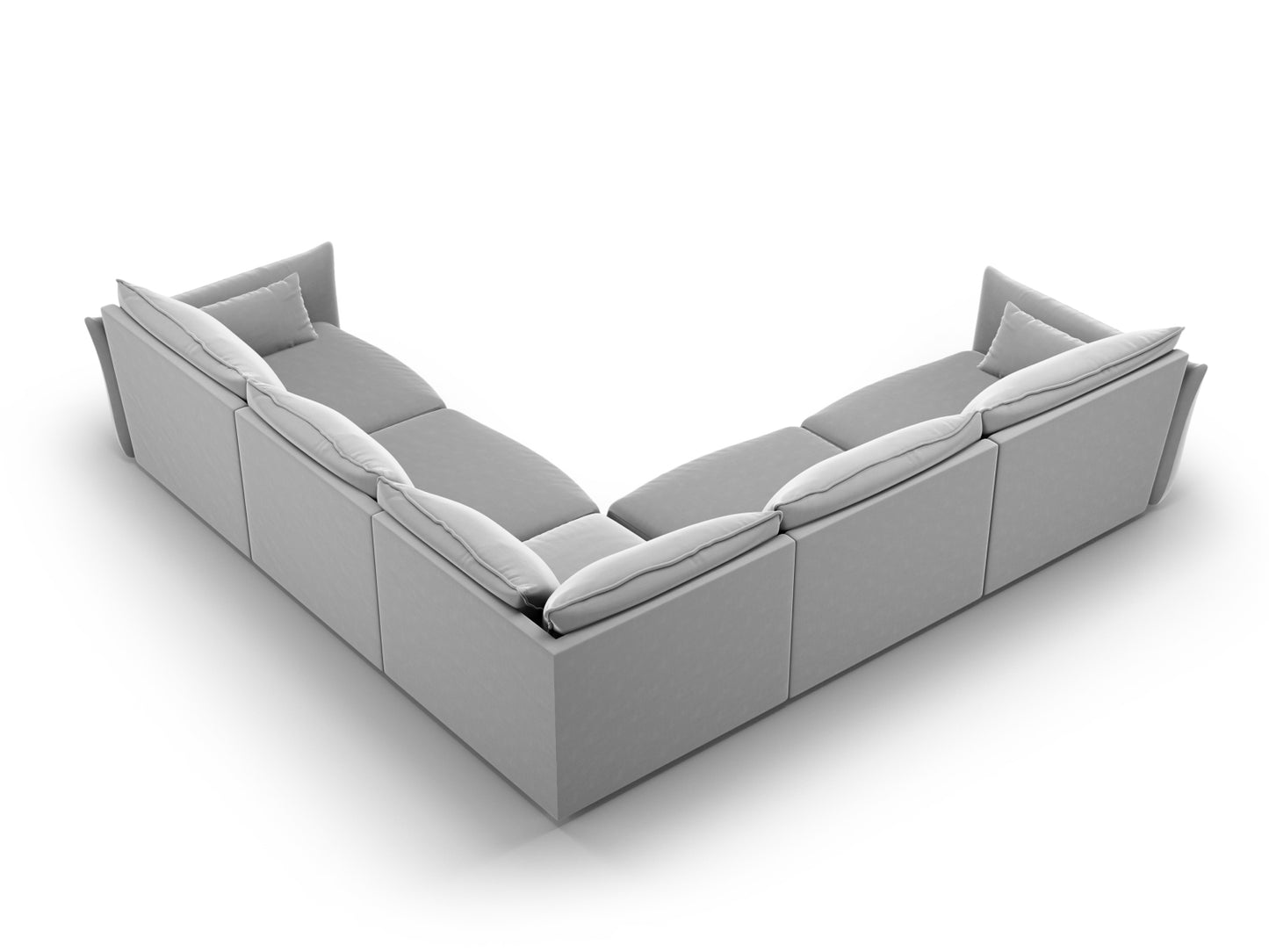 Matera Symmetrical Corner Sofa (7 Seats, 286x286x85) - Salvador Velvet - Gallery image 5