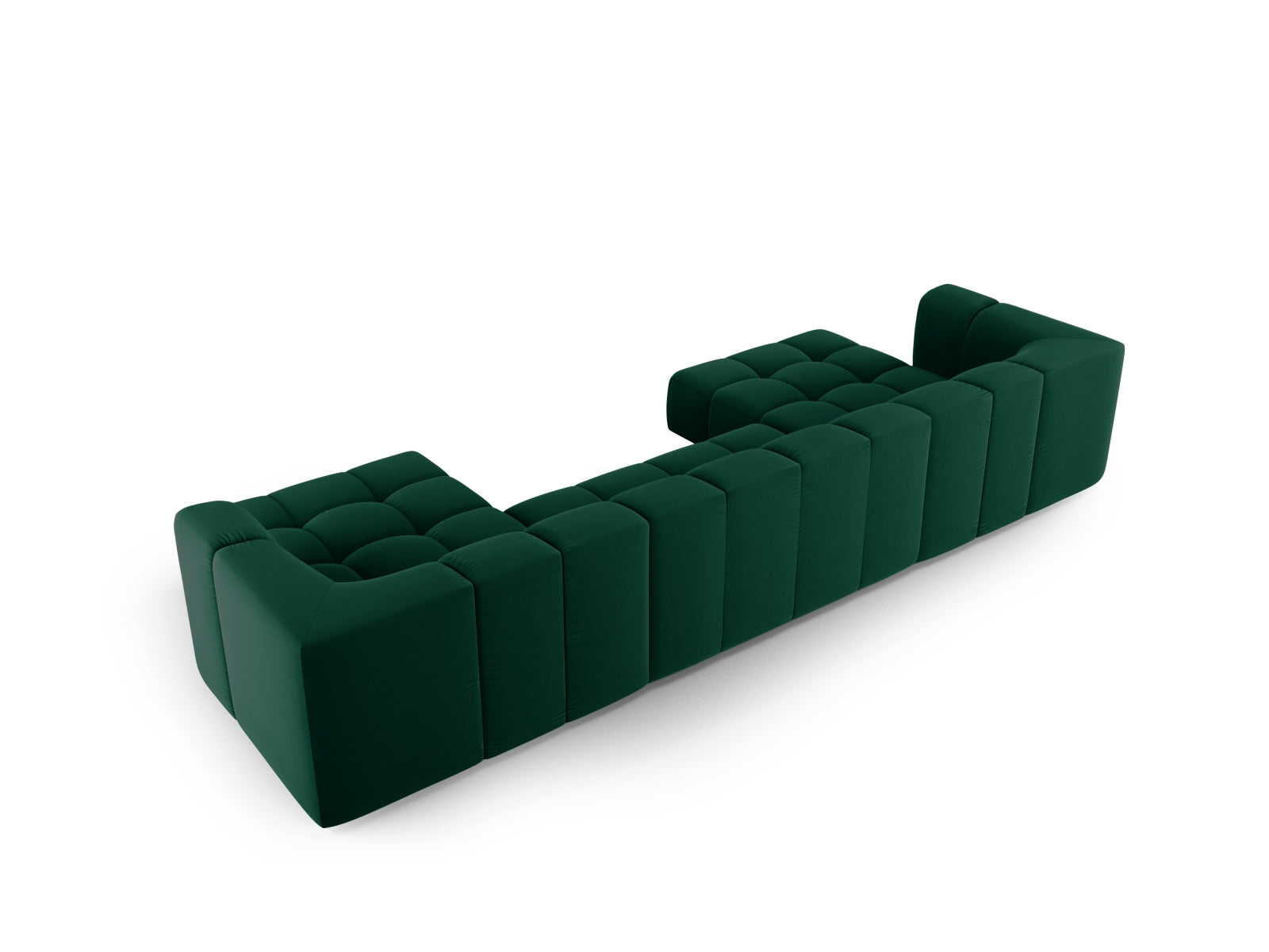 Moritz Modular Sofa (5 Seats, 346x160x70) - Bluvel Velvet - Gallery image 3