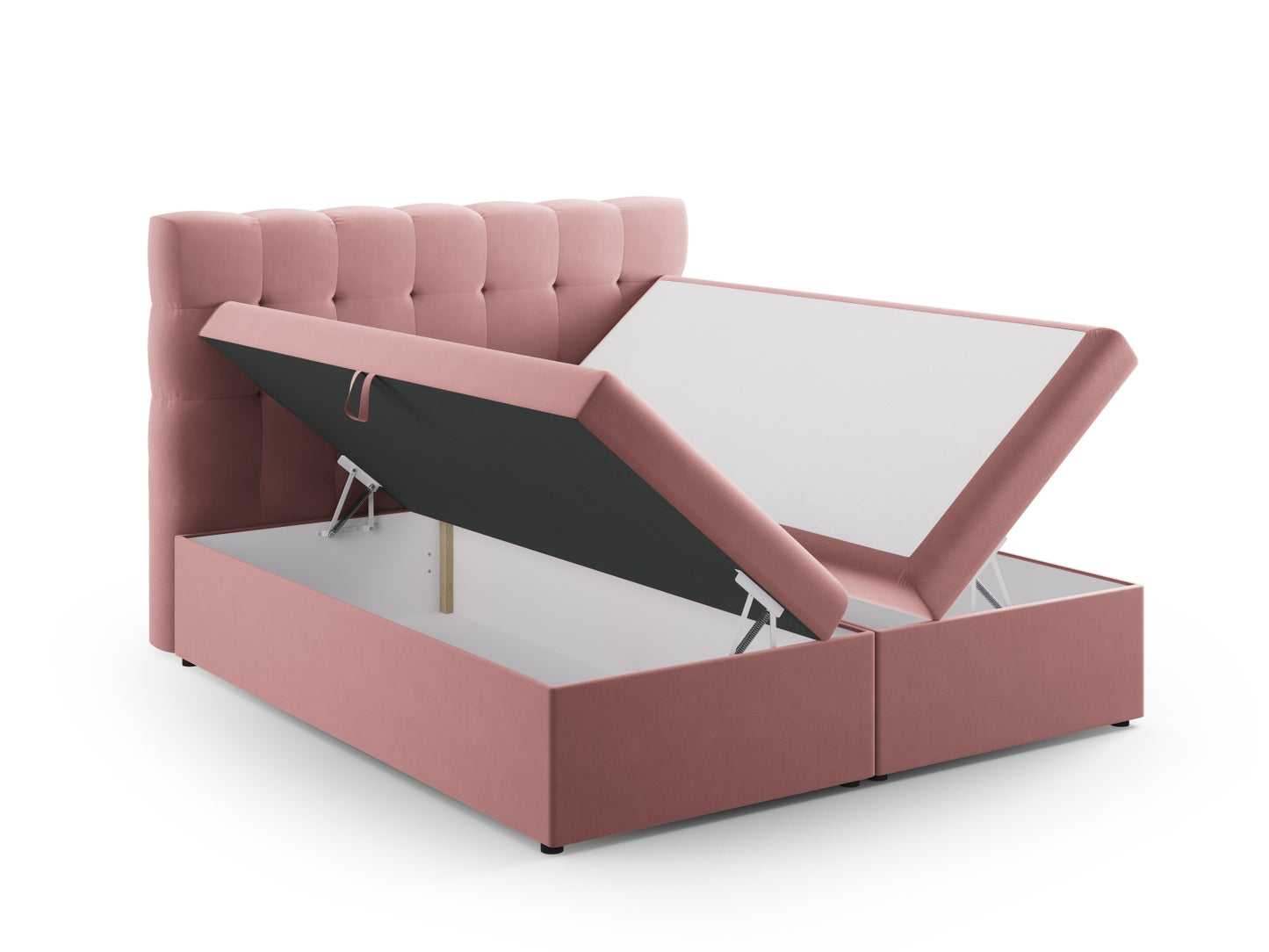 Bali Boxspring Bed Set (140x210x125) - Velvet - Velvet - Gallery image 8