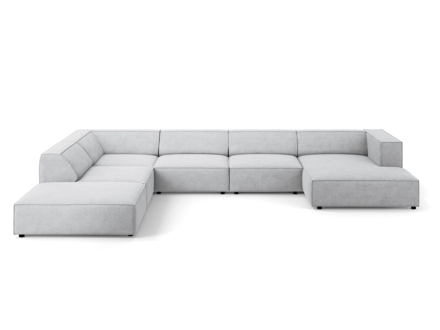 Arendal Panoramic Corner Sofa Chenille with corduroy (7 Seaters)