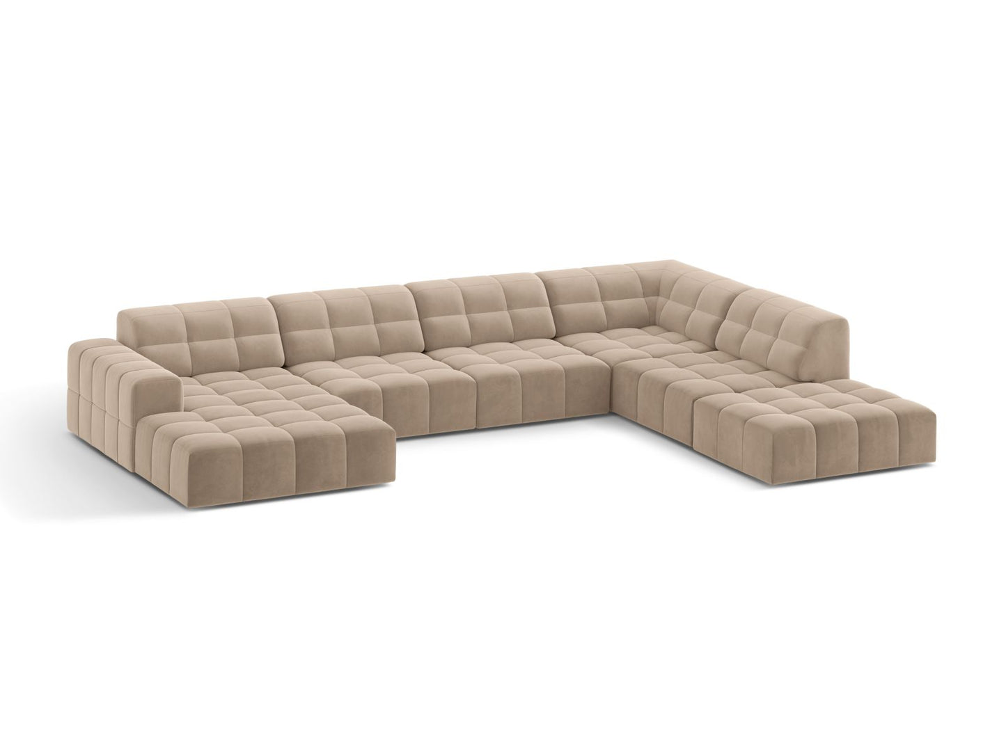 Chicago Panoramic Corner Sofa (7 Seats, 375x263x78) - Venus Velvet - Gallery image 2