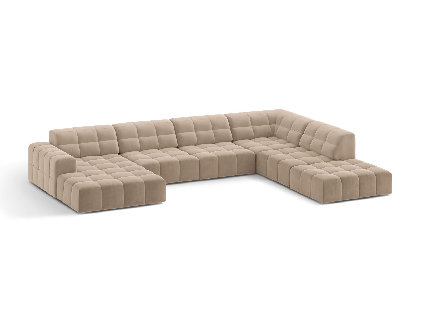 Chicago Panoramic Corner Sofa (7 Seats, 375x263x78) - Venus Velvet - Gallery image 2