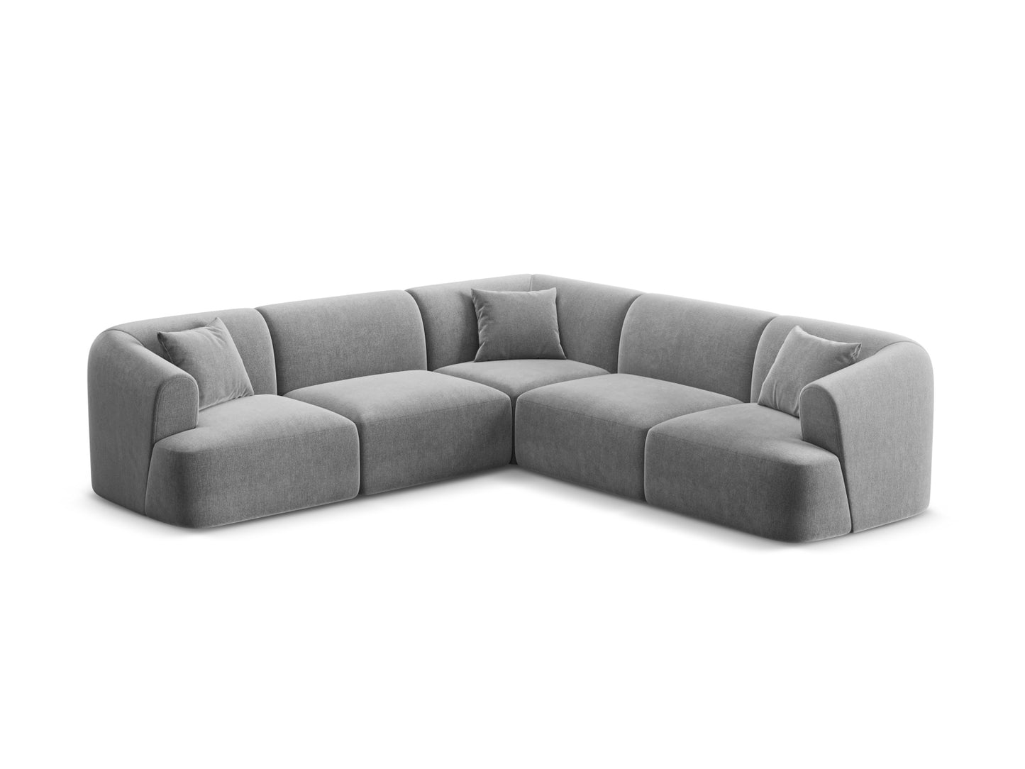 Campi Modular Symmetrical Corner Sofa (6 Seats, 255x255x70) - Velvet - Gallery image 6
