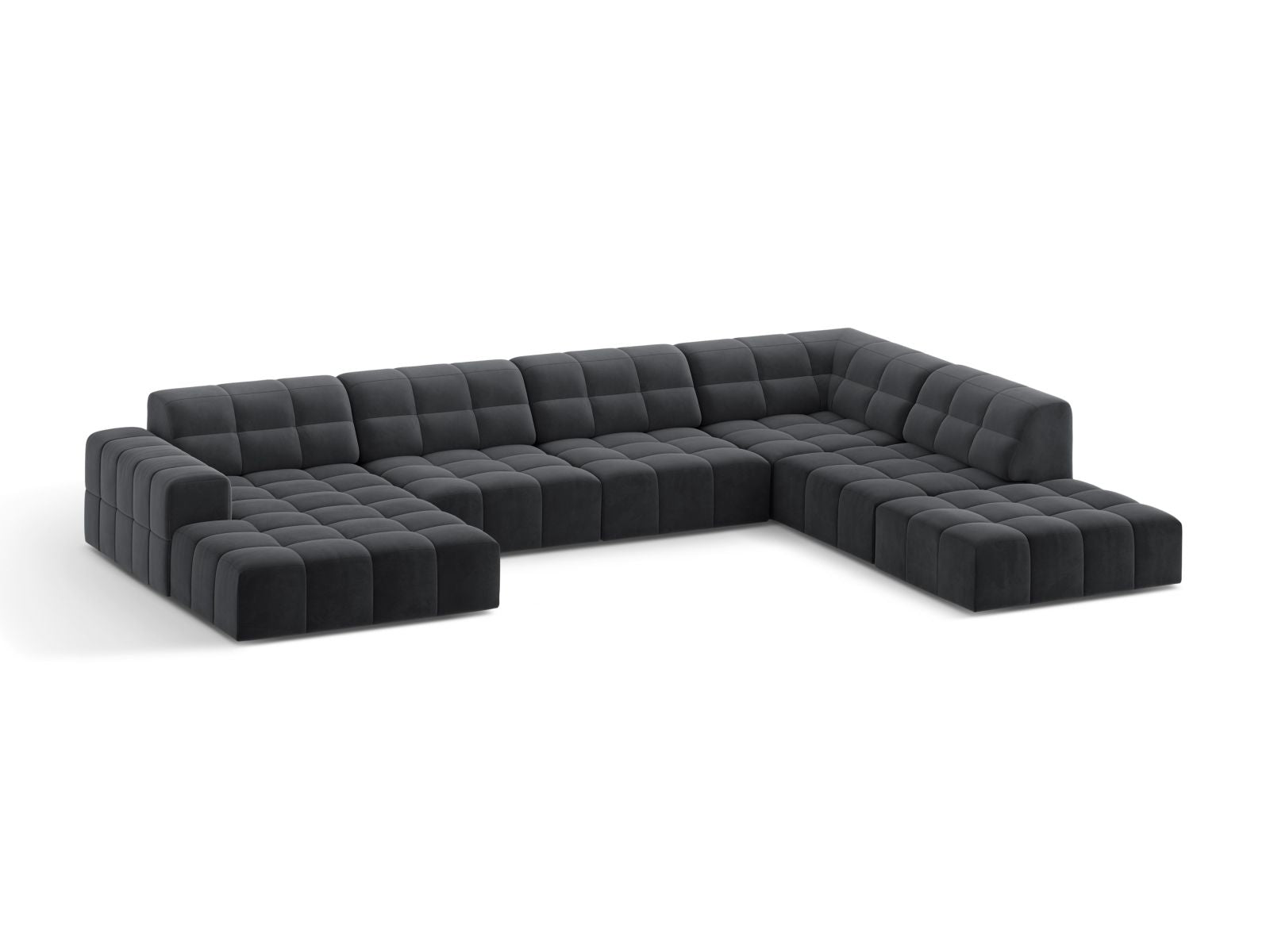 Chicago Panoramic Corner Sofa (7 Seats, 375x263x78) - Bluvel Velvet - Gallery image 8