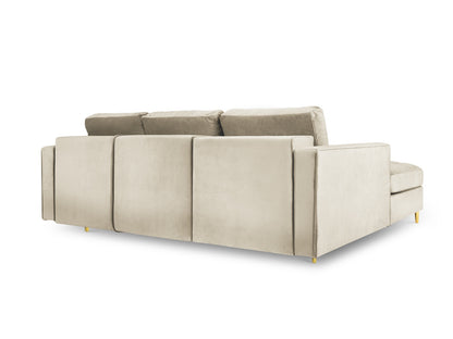 Aspen Corner Sofa with Bed Function and Box (5 Seaters) - Velvet - Velvet - Gallery image 1