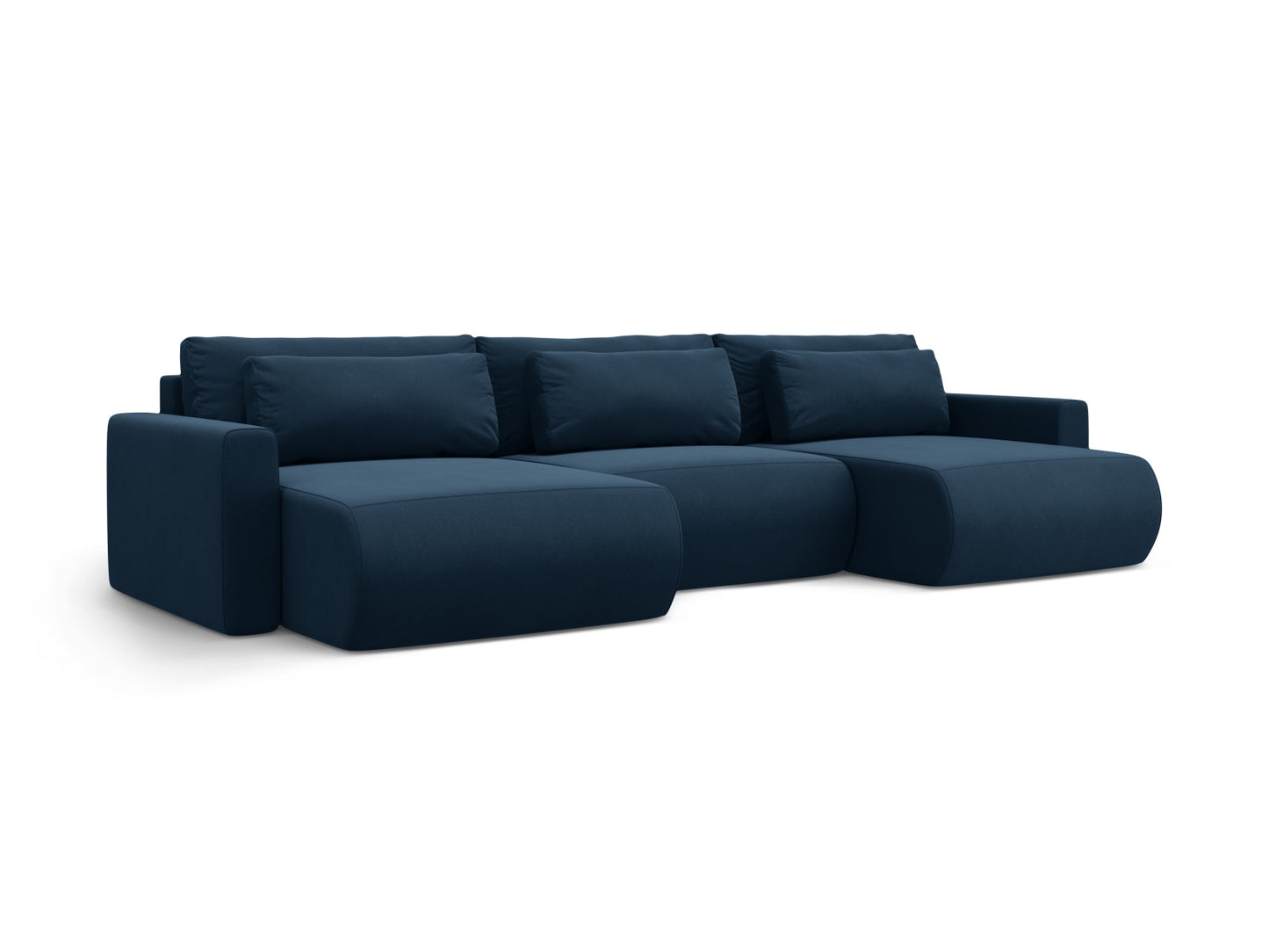 Belfast Panoramic Sofa with Box and Sleeping Function (4 Seats, 340x149x84) - Velvet - Gallery image 6