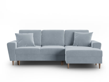 Kyoto Corner Sofa With Bed Function And Box (4 Seats, 241x145x88) - Left/Right - Riviera Velvet