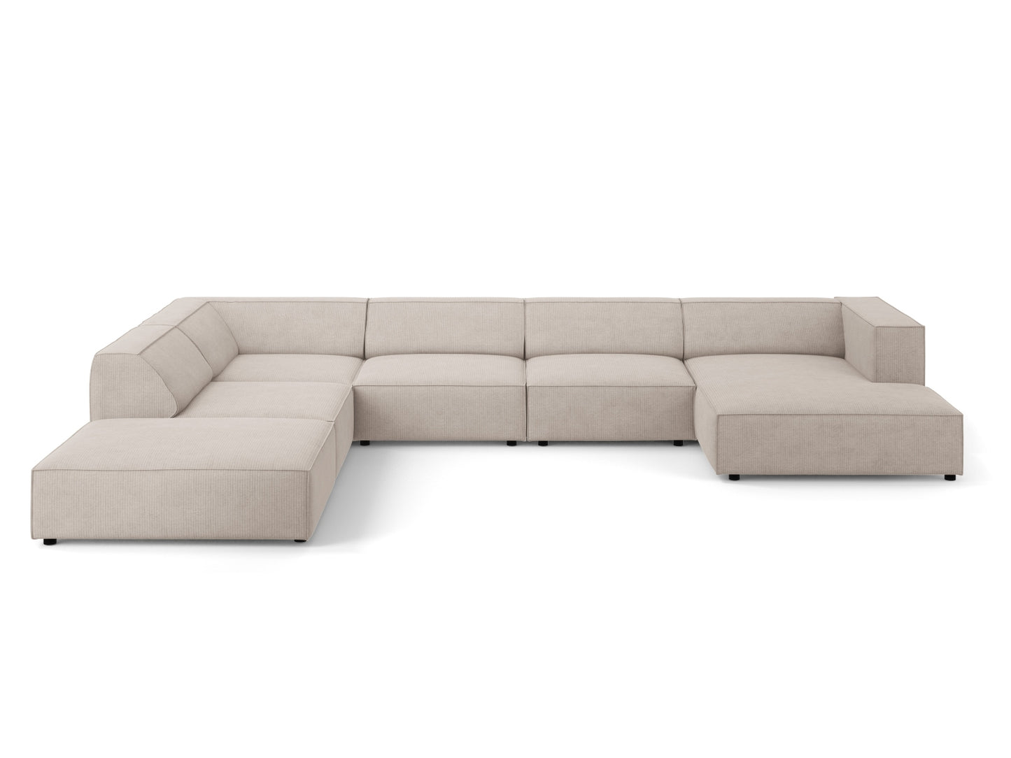 Arendal Panoramic Corner Sofa Chenille with corduroy (7 Seaters)