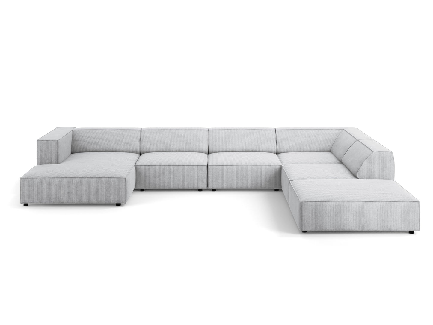 Arendal Panoramic Corner Sofa Chenille with corduroy (7 Seaters)