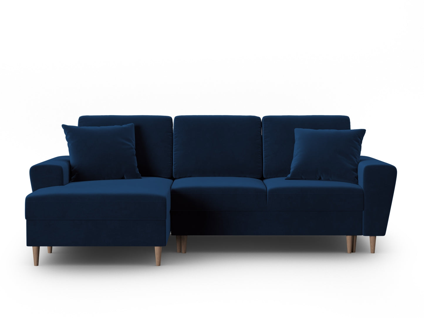 Kyoto Corner Sofa With Bed Function And Box (4 Seats, 241x145x88) - Left/Right - Riviera Velvet