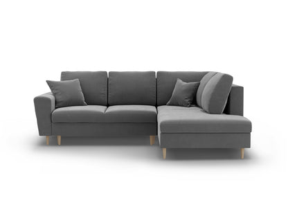 Kyoto Corner Sofa With Bed Function And Box (5 Seats, 243x194x88) - Left/Right - Riviera Velvet