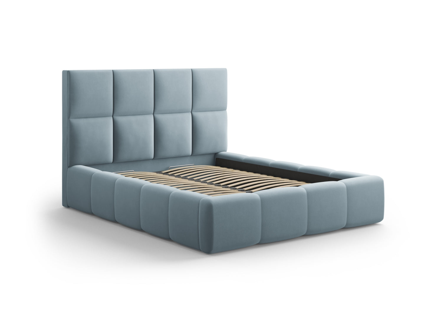 Livigno Storage Bed with Headboard - Bluvel Velvet - Gallery image 4