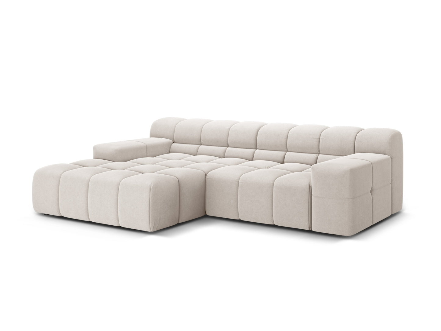 Hawaii Corner Sofa (2 Seats, 240x160x75) - Moly Structured Fabric - Gallery image 7