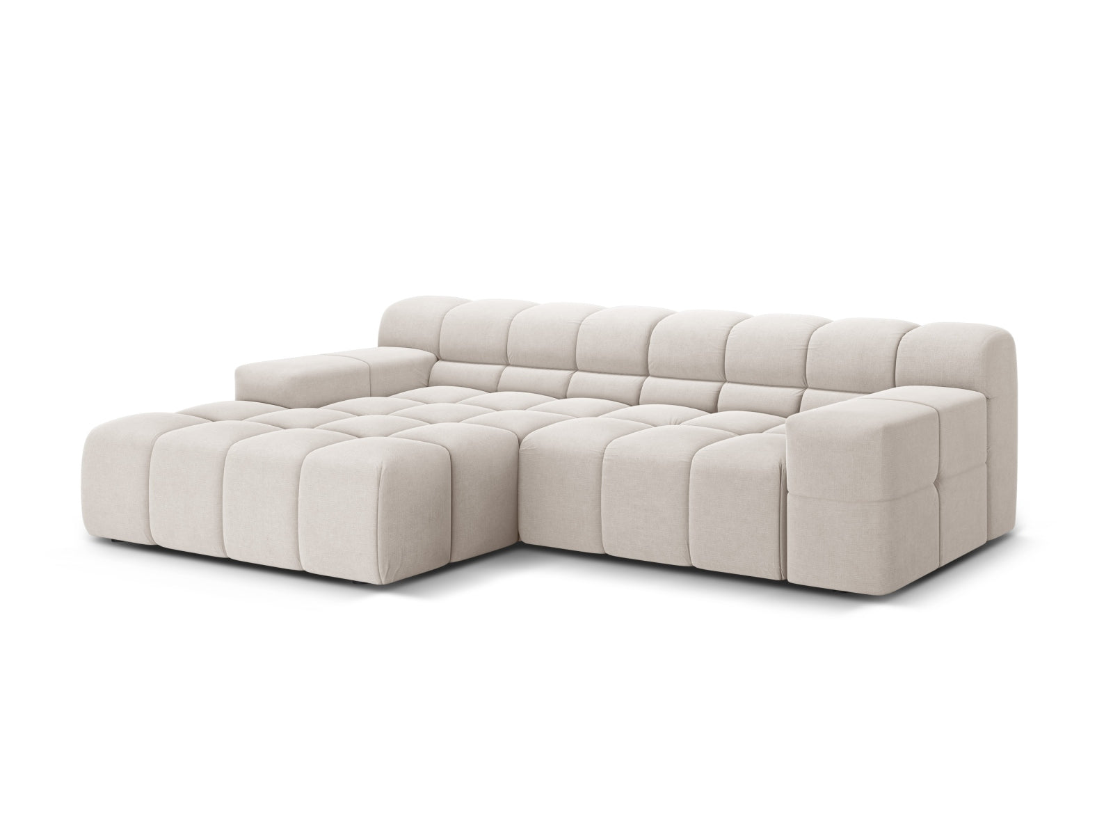 Hawaii Corner Sofa (2 Seats, 240x160x75) - Moly Structured Fabric - Gallery image 7
