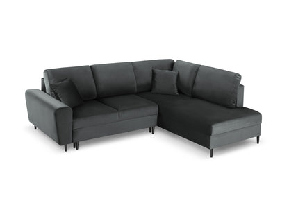 Kyoto Corner Sofa With Bed Function And Box (5 Seats, 243x194x88) - Left/Right - Riviera Velvet
