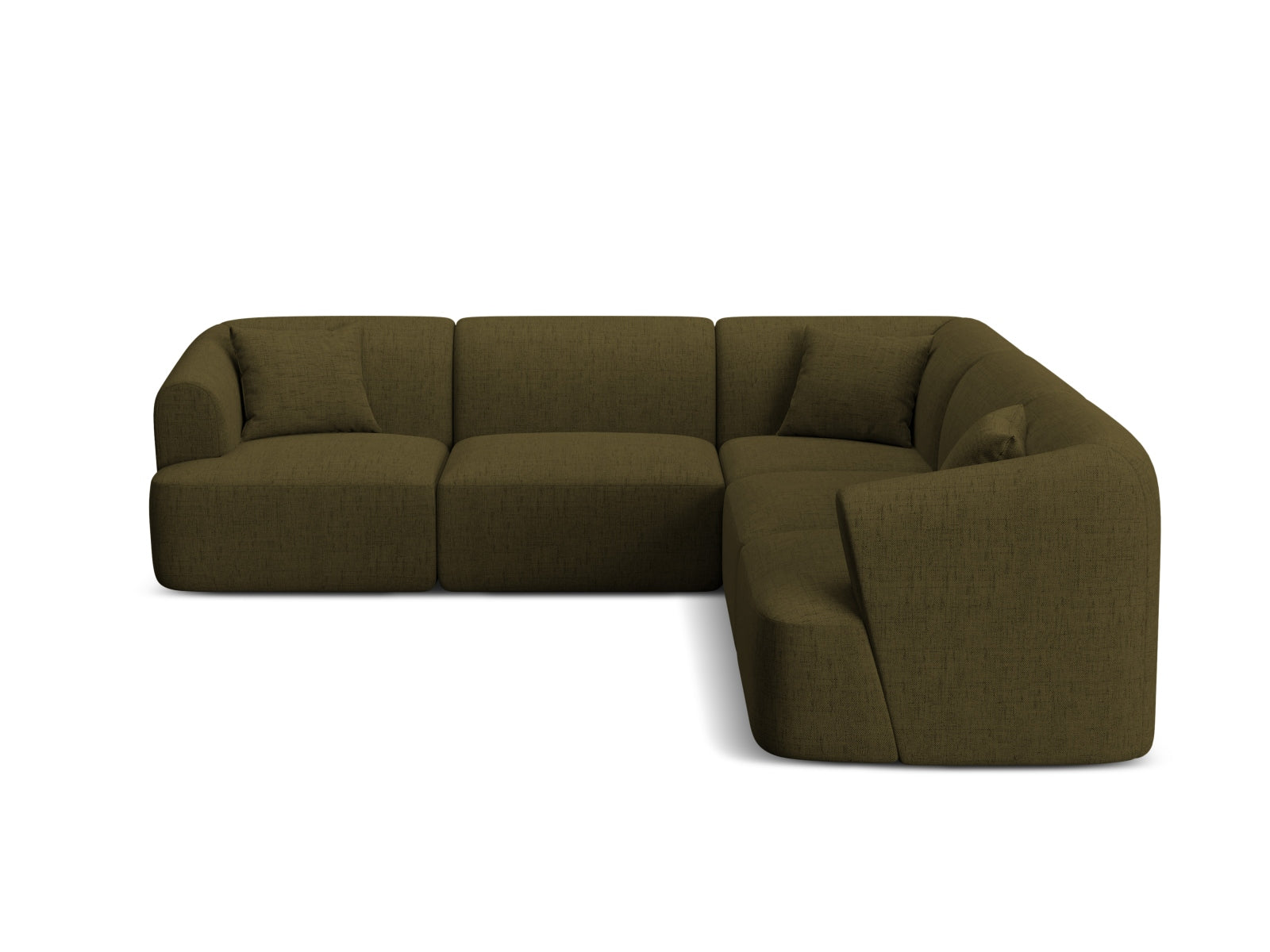 Campi Modular Symmetrical Corner Sofa (6 Seats, 255x255x70) - Structured Fabric - Gallery image 3
