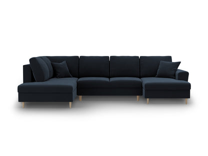 Kyoto Panoramic Corner Sofa With Bed Function And Box (7 Seats, 313x194x88) - Left/Right - Riviera Velvet