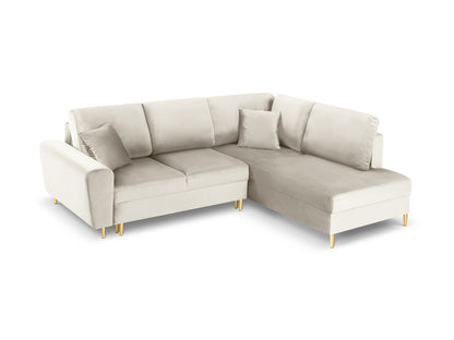 Kyoto Corner Sofa With Bed Function And Box (5 Seats, 243x194x88) - Left/Right - Riviera Velvet