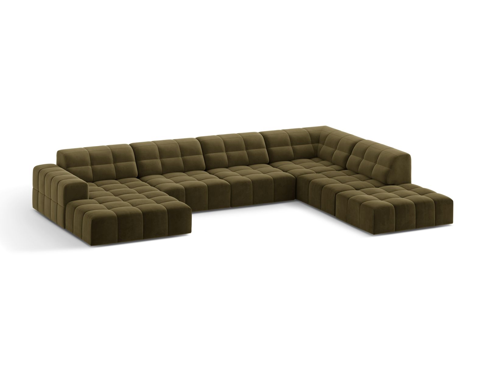 Chicago Panoramic Corner Sofa (7 Seats, 375x263x78) - Bluvel Velvet - Gallery image 6