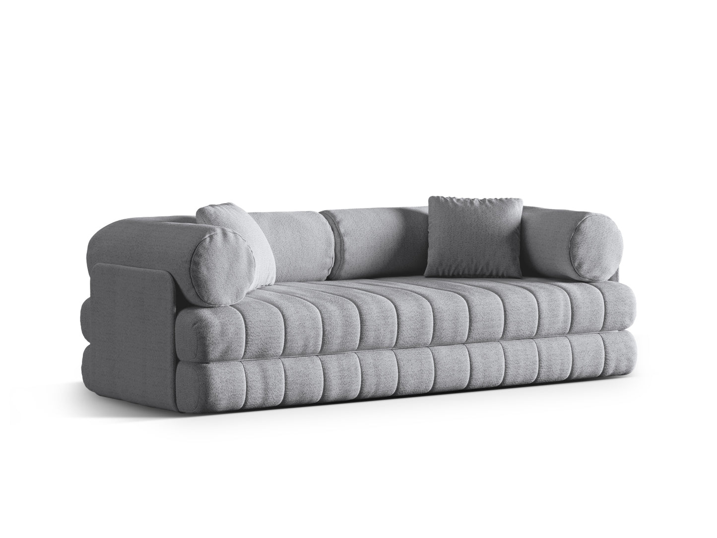 Kemi Sofa With Bed Function (3 Seats, 206x95x70) - CORAL Boucle - Gallery image 2
