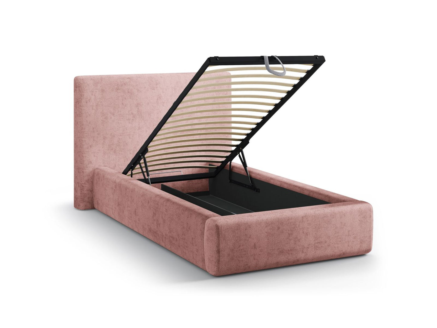 Asti Storage Bed with Headboard (90x200) - Chenille - Chenille - Gallery image 6