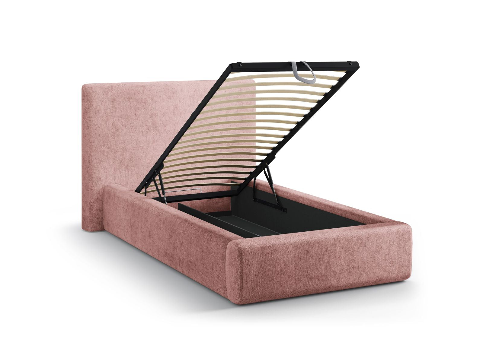 Asti Storage Bed with Headboard (90x200) - Chenille - Chenille - Gallery image 6
