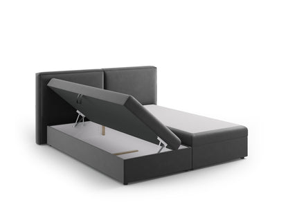 Arendal Boxspring Bed Valvet - Grey - 140x200