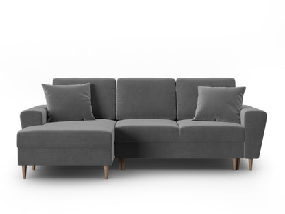 Kyoto Corner Sofa With Bed Function And Box (4 Seats, 241x145x88) - Left/Right - Riviera Velvet