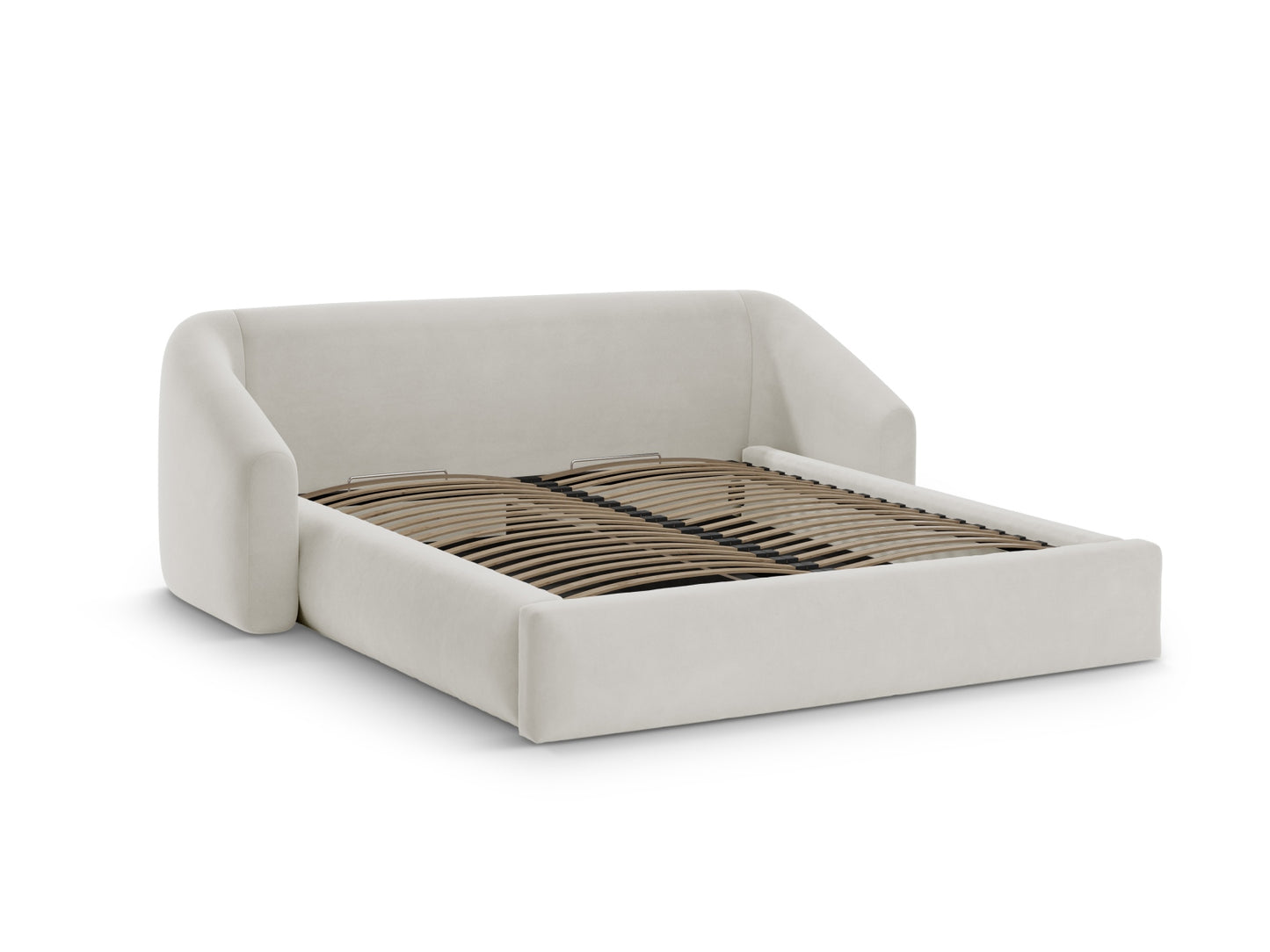 Campi Storage Bed With Headboard - Velvet - Gallery image 1