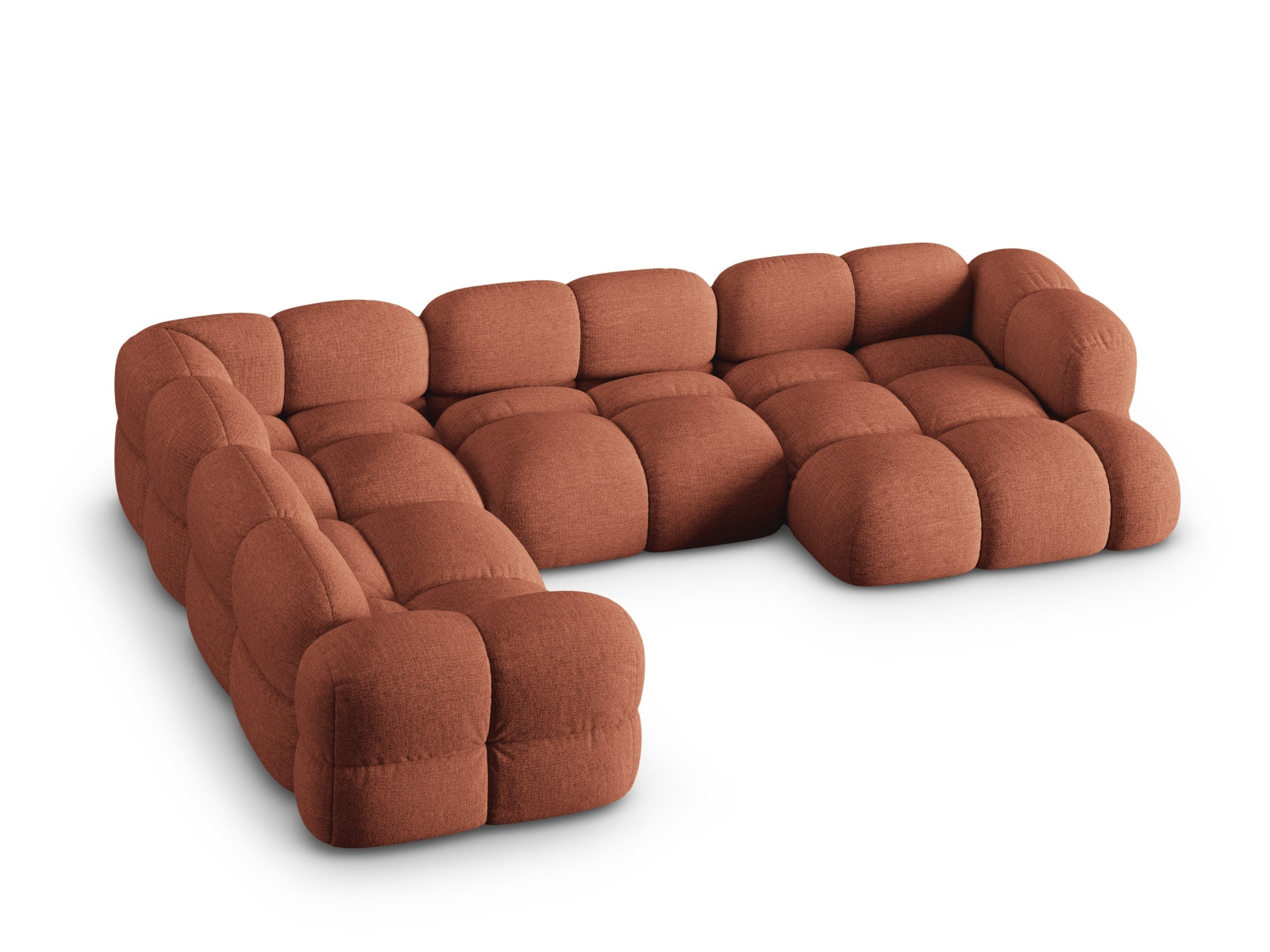Loretto Panoramic Corner Sofa - Left/Right (5 Seats, 250x345x68) - Sorella Structured Fabric - Gallery image 5