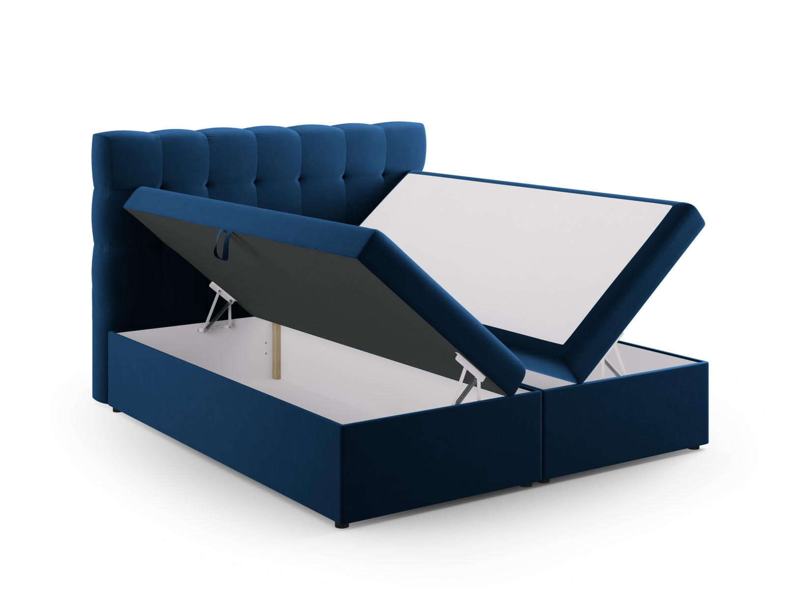 Bali Boxspring Bed Set (160x210x125) - Velvet - Velvet - Gallery image 2