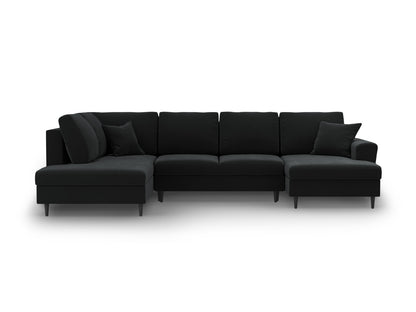 Kyoto Panoramic Corner Sofa With Bed Function And Box (7 Seats, 313x194x88) - Left/Right - Riviera Velvet