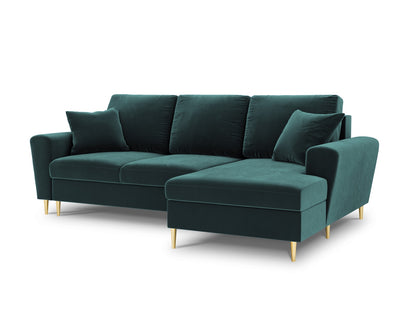 Kyoto Corner Sofa With Bed Function And Box (4 Seats, 241x145x88) - Left/Right - Riviera Velvet