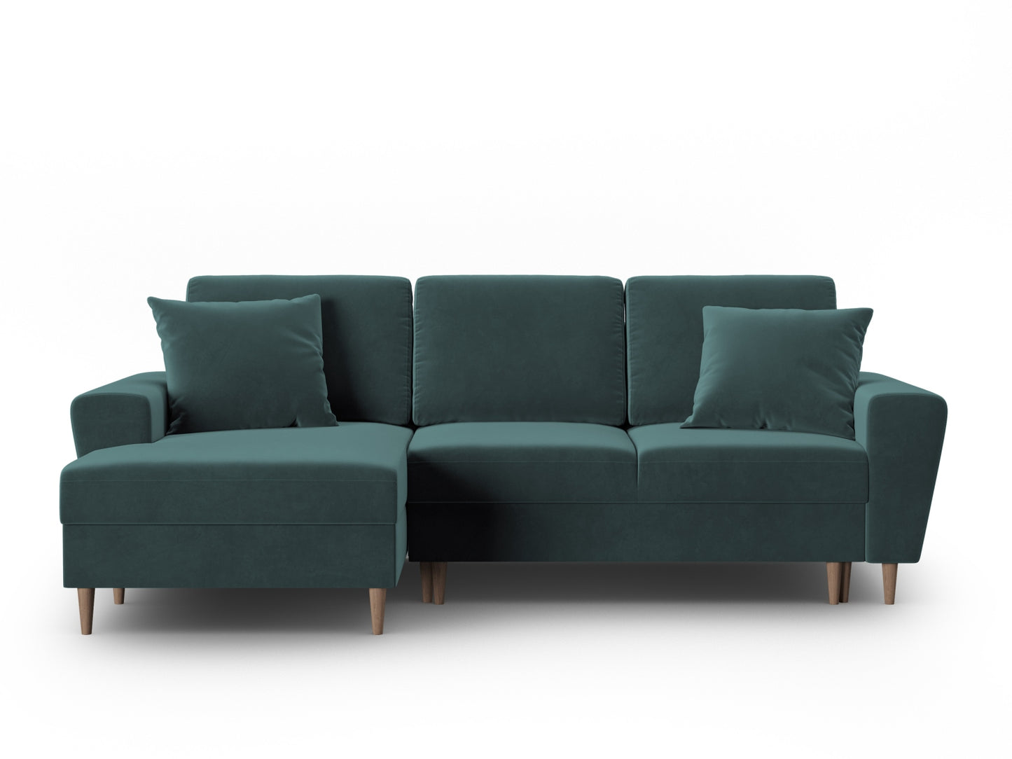 Kyoto Corner Sofa With Bed Function And Box (4 Seats, 241x145x88) - Left/Right - Riviera Velvet