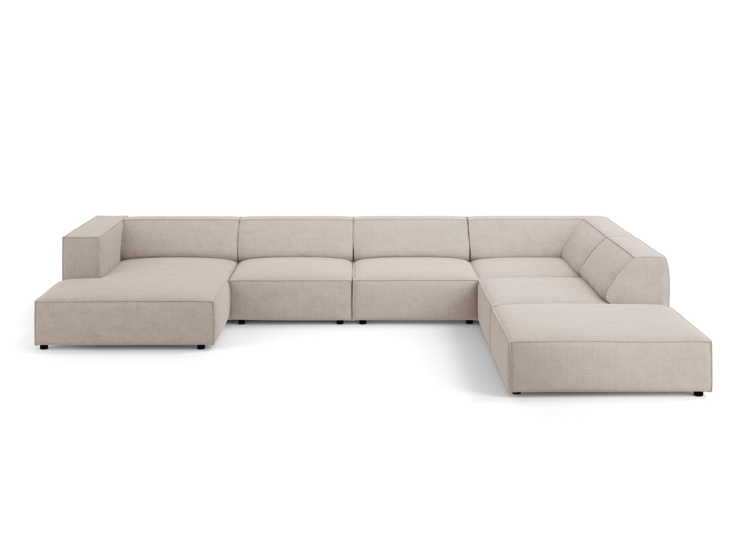 Arendal Panoramic Corner Sofa Chenille with corduroy (7 Seaters)