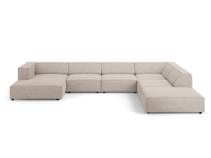 Arendal Panoramic Corner Sofa Chenille with corduroy (7 Seaters)