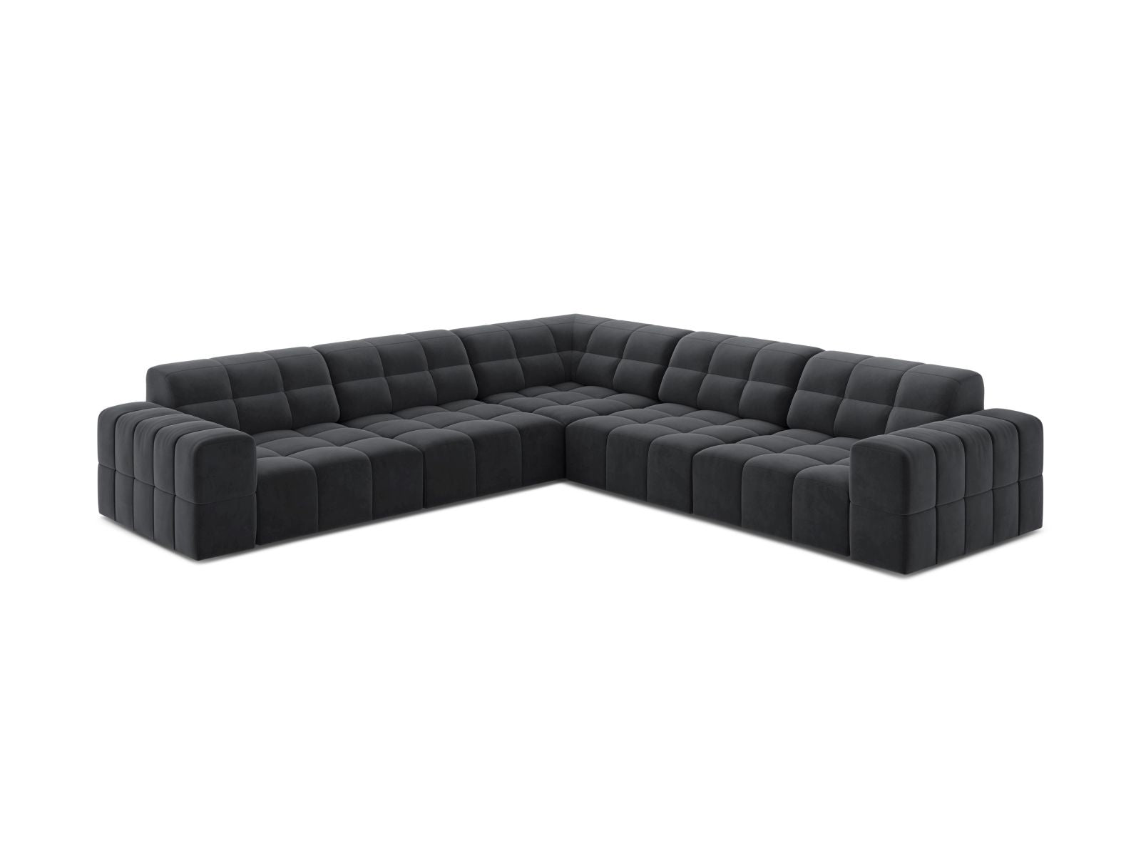 Chicago Symmetrical Corner Sofa (4 Seats, 285x285x78) - Bluvel Velvet - Gallery image 4
