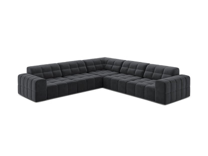 Chicago Symmetrical Corner Sofa (4 Seats, 285x285x78) - Bluvel Velvet - Gallery image 4