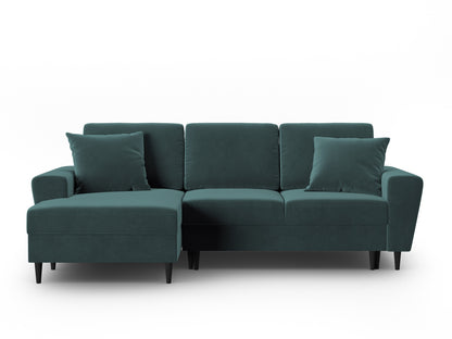 Kyoto Corner Sofa With Bed Function And Box (4 Seats, 241x145x88) - Left/Right - Riviera Velvet