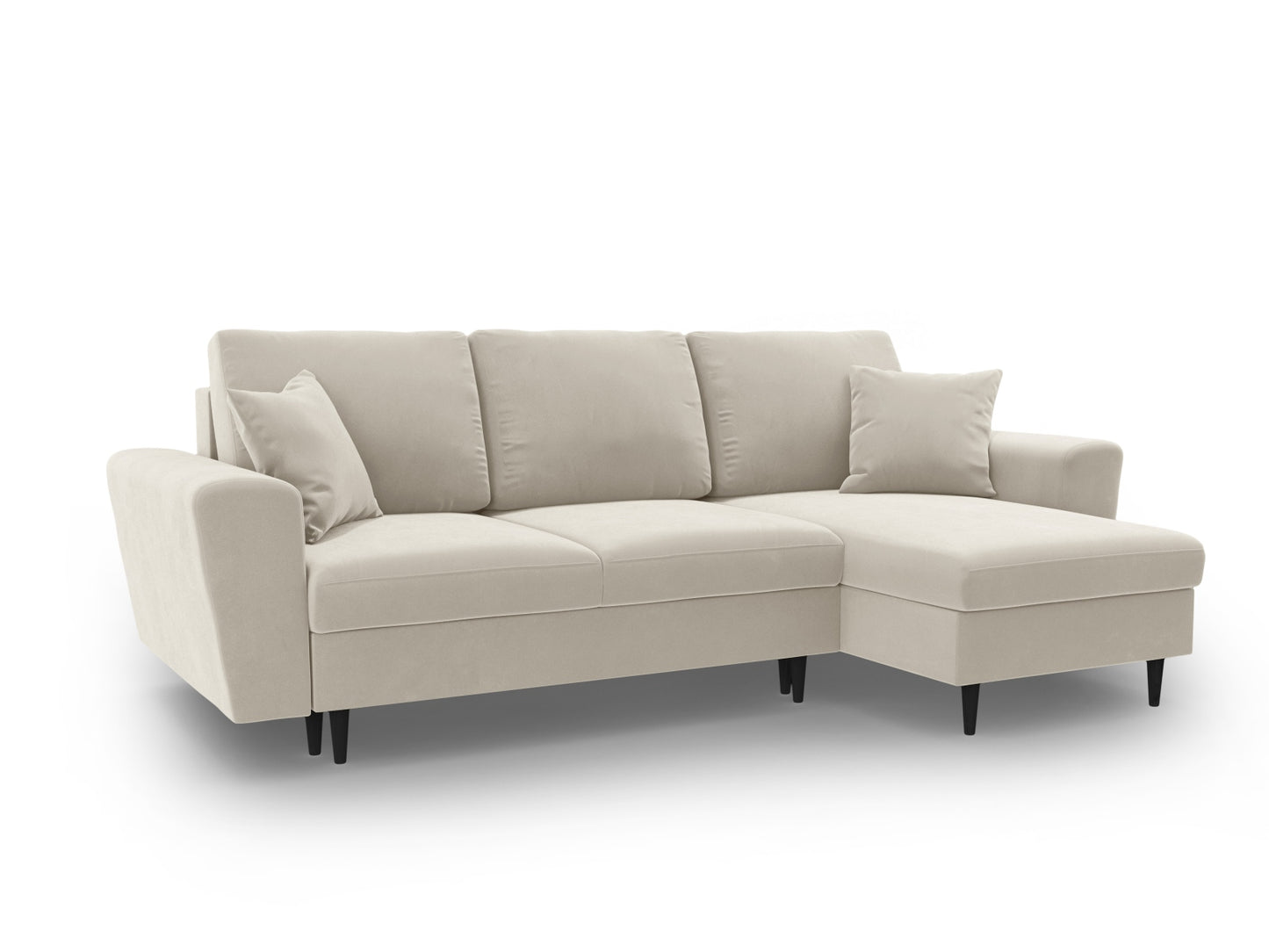 Kyoto Corner Sofa With Bed Function And Box (4 Seats, 241x145x88) - Riviera Velvet - Gallery image 5