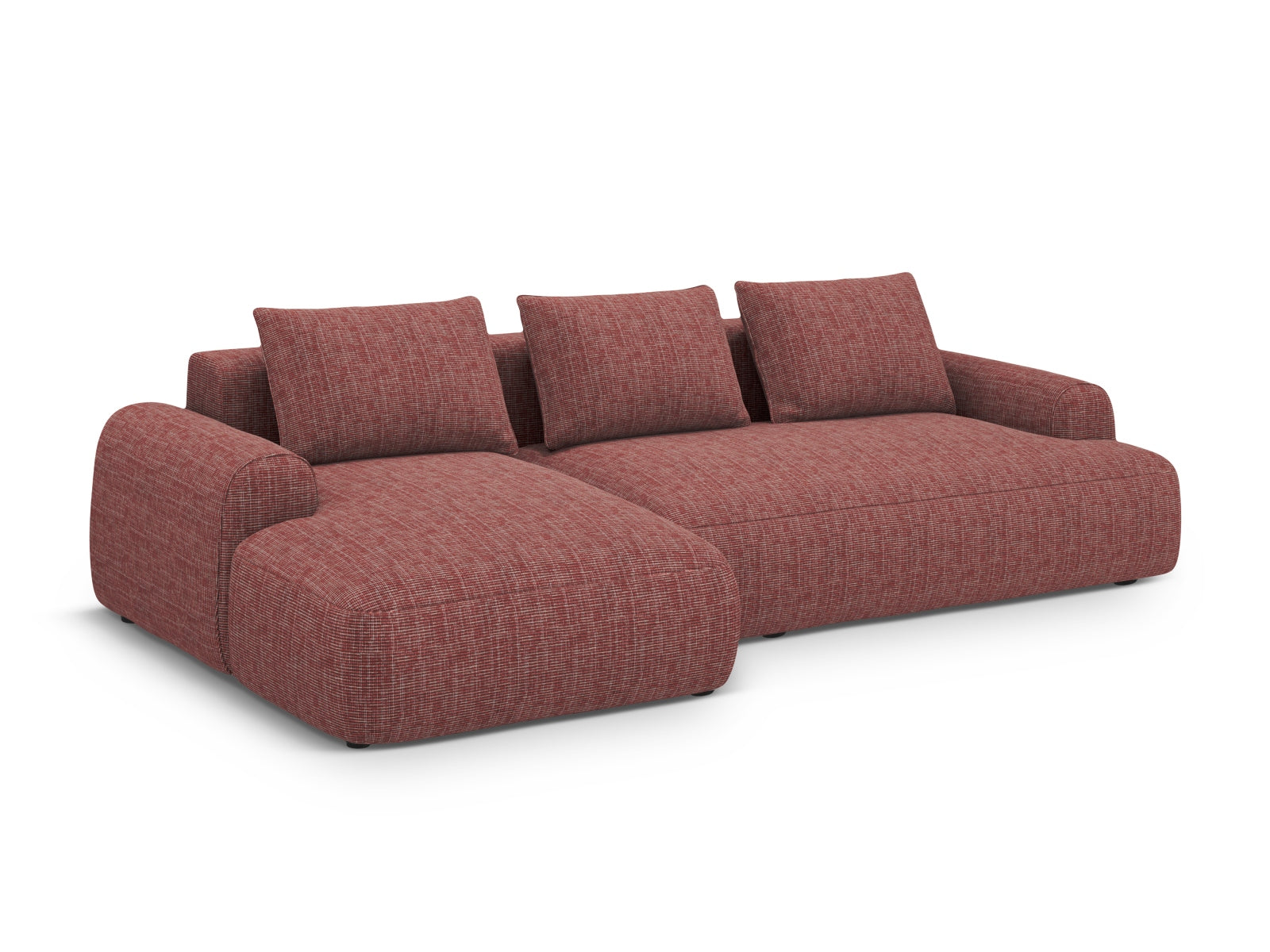 Calma Corner Sofa With Bed Function And Box (3 Seats, 275x142x84) - Structured Fabric - Gallery image 5