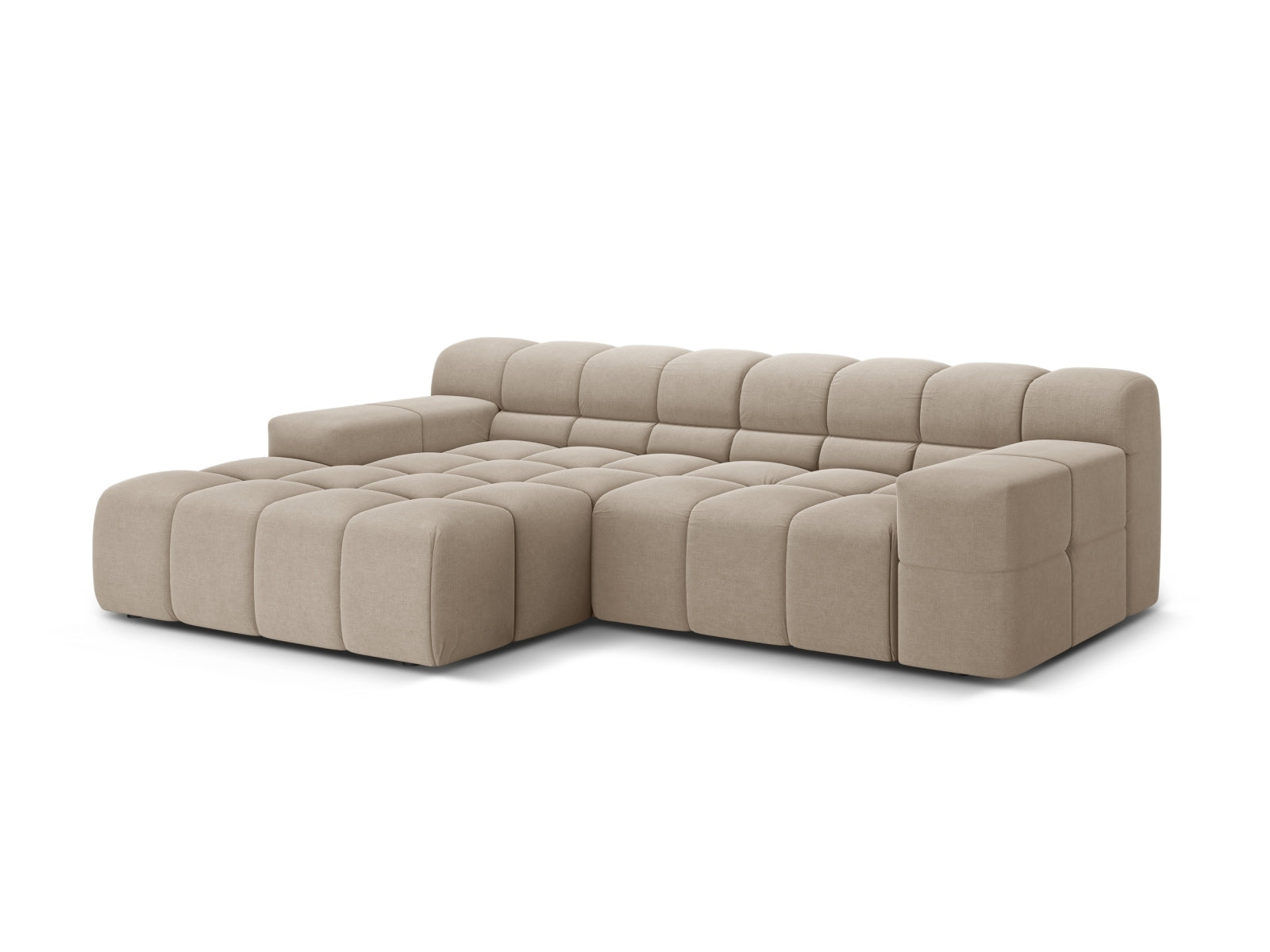 Hawaii Corner Sofa (2 Seats, 240x160x75) - Moly Structured Fabric - Gallery image 3